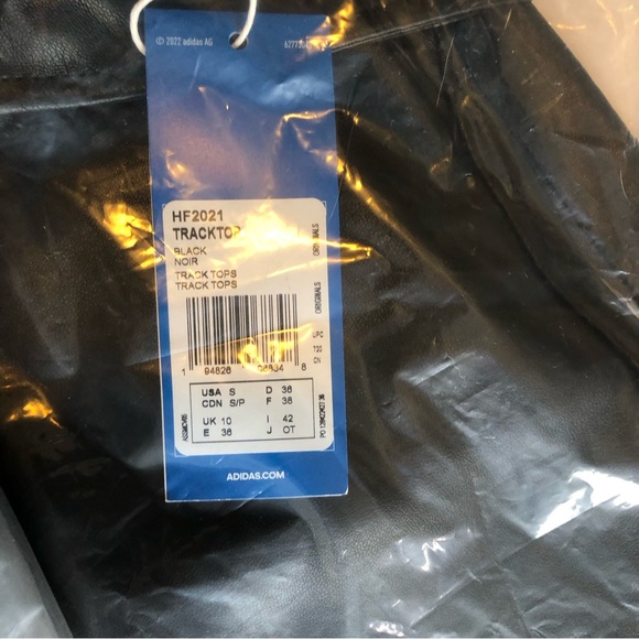 RARE NWT Adidas Originals Faux Leather Track Suit Size Small - Picture 12 of 15